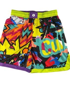 Hoop Culture "Fresh Hoop" Retro 90s Neon Mesh Shorts  Men's Medium